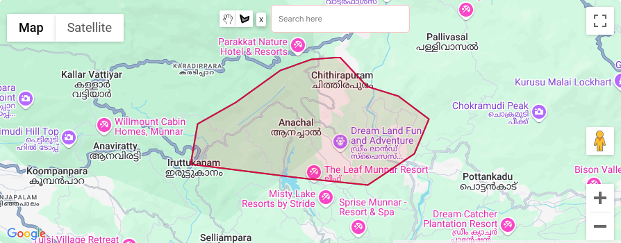 Delivery Zone Map